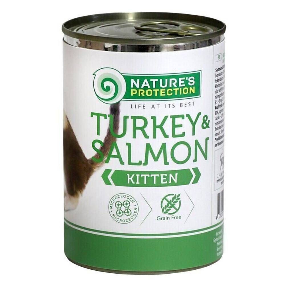 Вологий корм для кошенят Nature's Protection Kitten 400 г - індичка та лосось Вологий корм для кошенят Nature's Protection Kitten 400 г - індичка та лосось