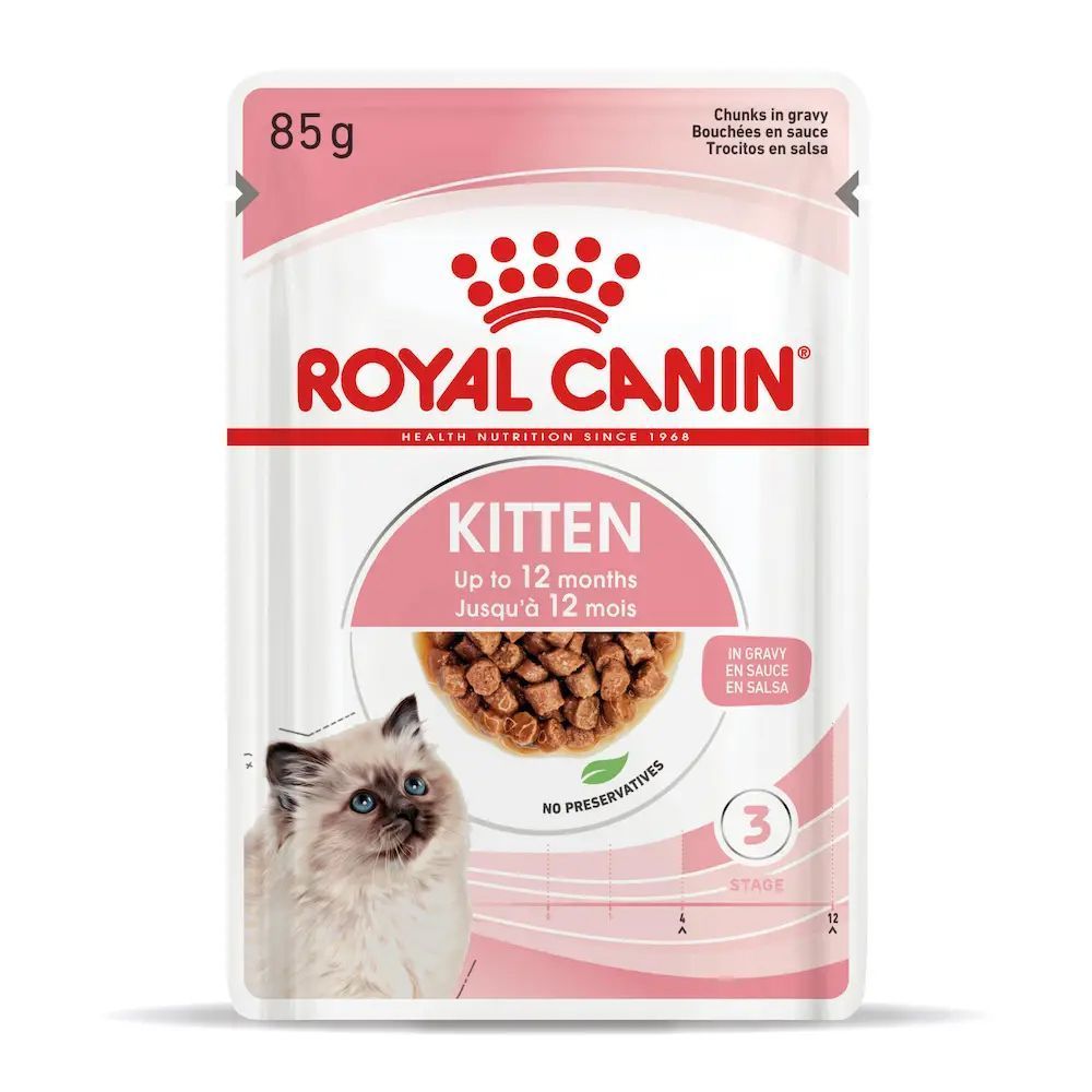 Упаковка влажного корма для котят Royal Canin Kitten Instinctive Gravy 9+3 шт. х 85 г Упаковка влажного корма для котят Royal Canin Kitten Instinctive Gravy 9+3 шт. х 85 г