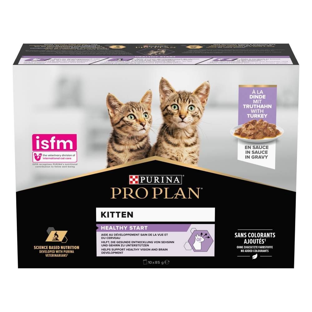 Влажный корм для котят Pro Plan Kitten Healthy Start 10 шт. х 85 г — индейка Влажный корм для котят Pro Plan Kitten Healthy Start 10 шт. х 85 г — индейка