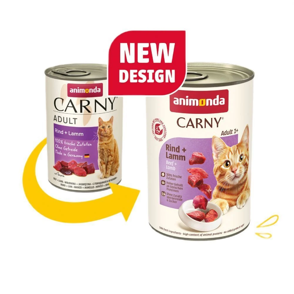 Влажный корм для кошек Animonda Carny Adult 400 г - говядина и ягненок