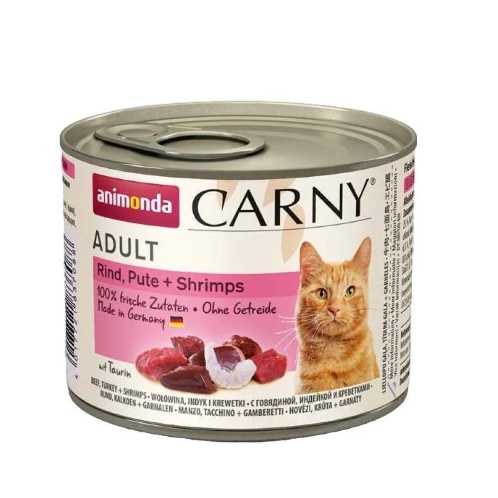 Влажный корм для кошек Animonda Carny Adult 200 г - говядина, индейка и креветки Влажный корм для кошек Animonda Carny Adult 200 г - говядина, индейка и креветки