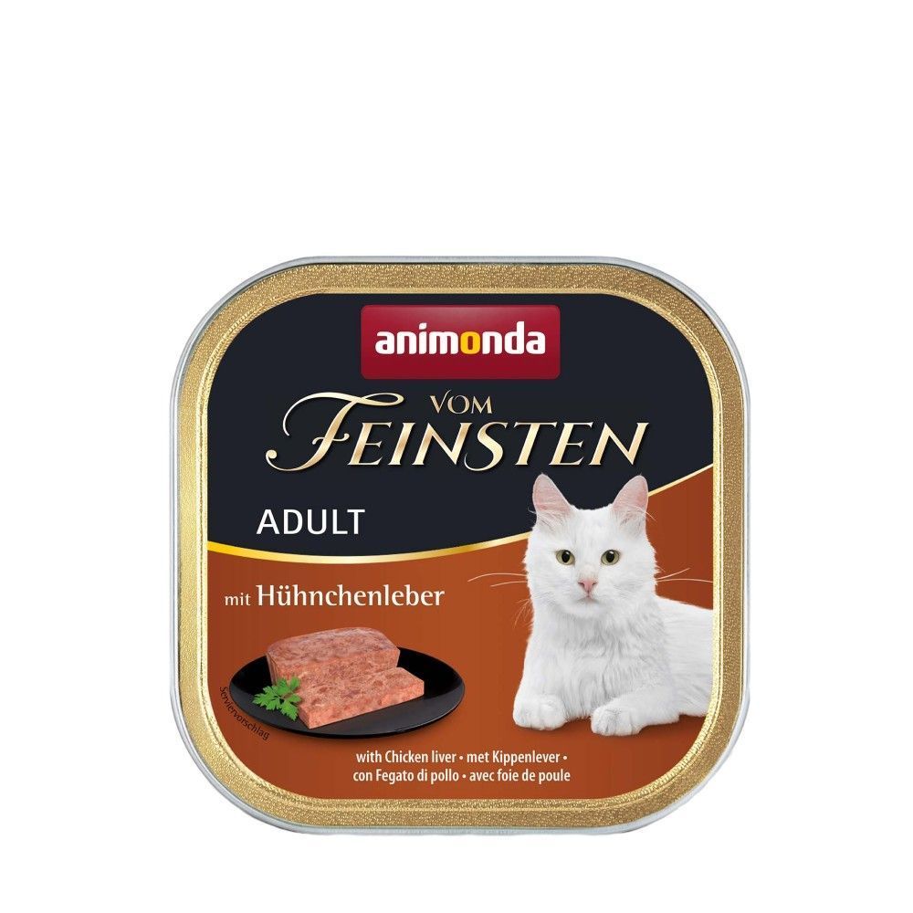 Влажный корм для кошек Animonda Vom Feinsten Adult 100 г — куриная печень Влажный корм для кошек Animonda Vom Feinsten Adult 100 г — куриная печень