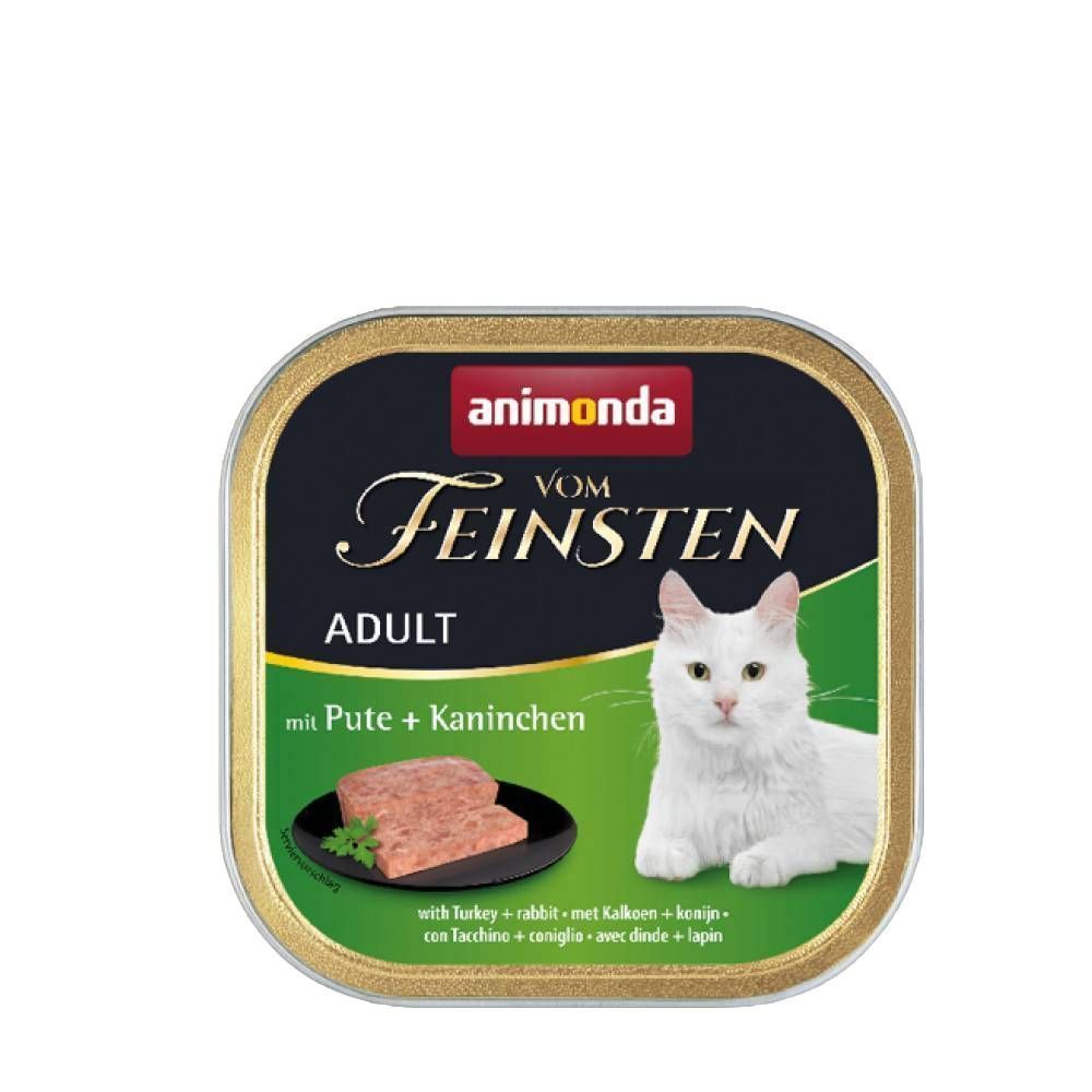 Влажный корм для кошек Animonda Vom Feinsten Adult 100 г - индейка и кролик Влажный корм для кошек Animonda Vom Feinsten Adult 100 г - индейка и кролик