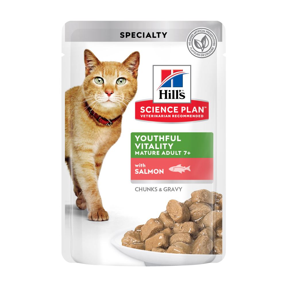 Влажный корм для кошек Hill’s Science Plan Mature Adult 7+ Senior Vitality 85 г - лосось