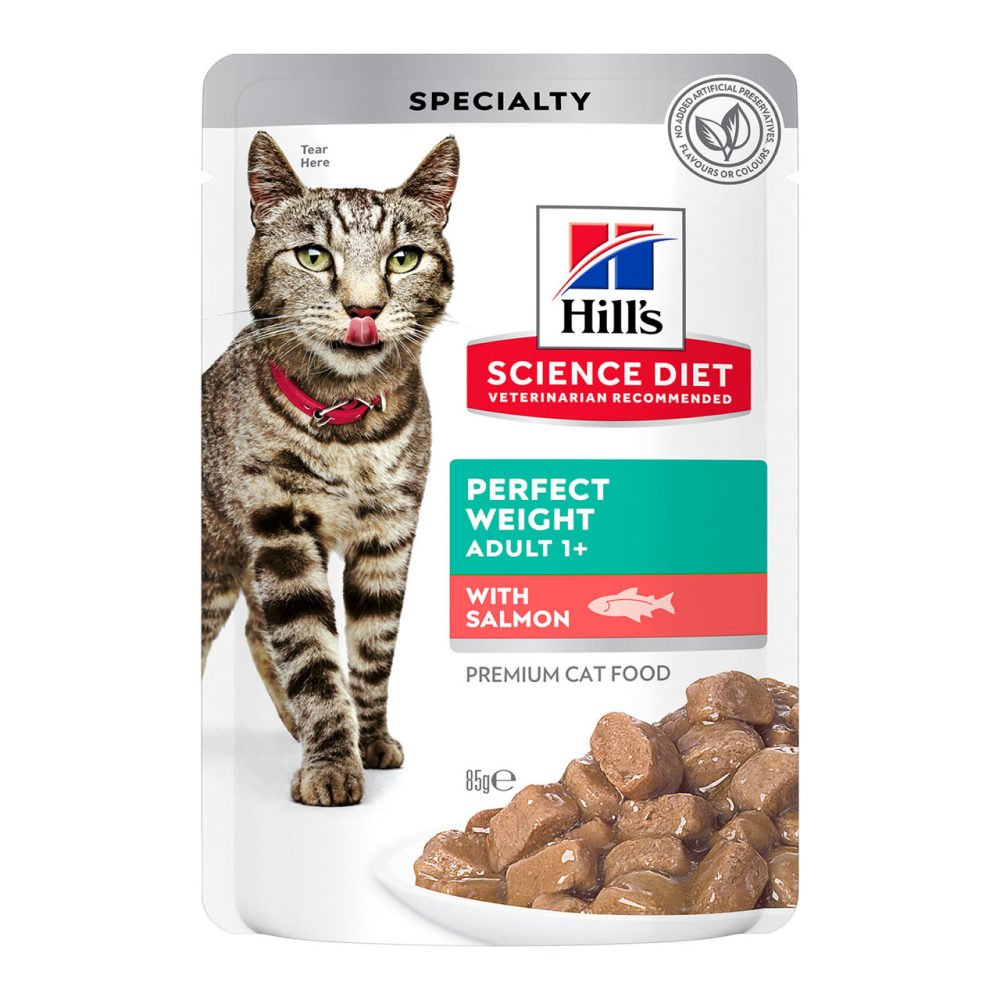 Влажный корм для кошек Hill's Science Plan Perfect Weight Adult, 85 г - лосось