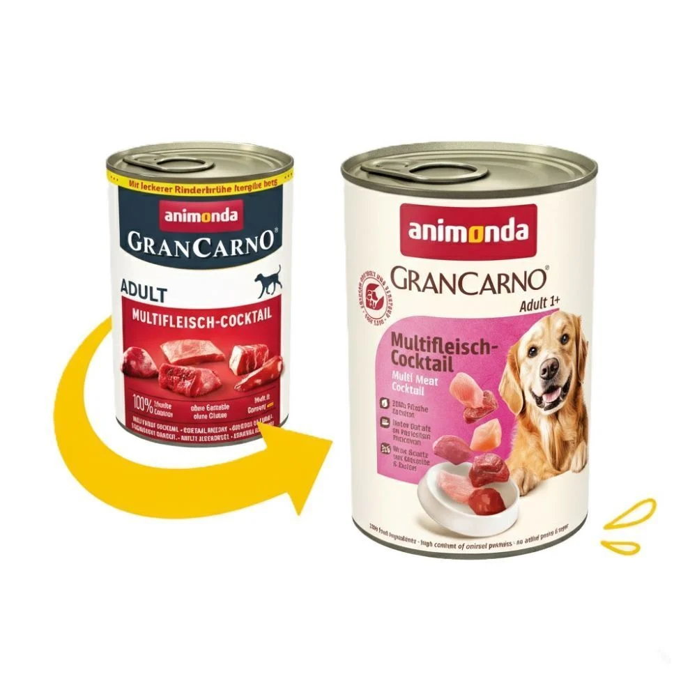 Влажный корм для собак Animonda GranCarno Adult 400 г - мультимясной коктейль Влажный корм для собак Animonda GranCarno Adult 400 г - мультимясной коктейль