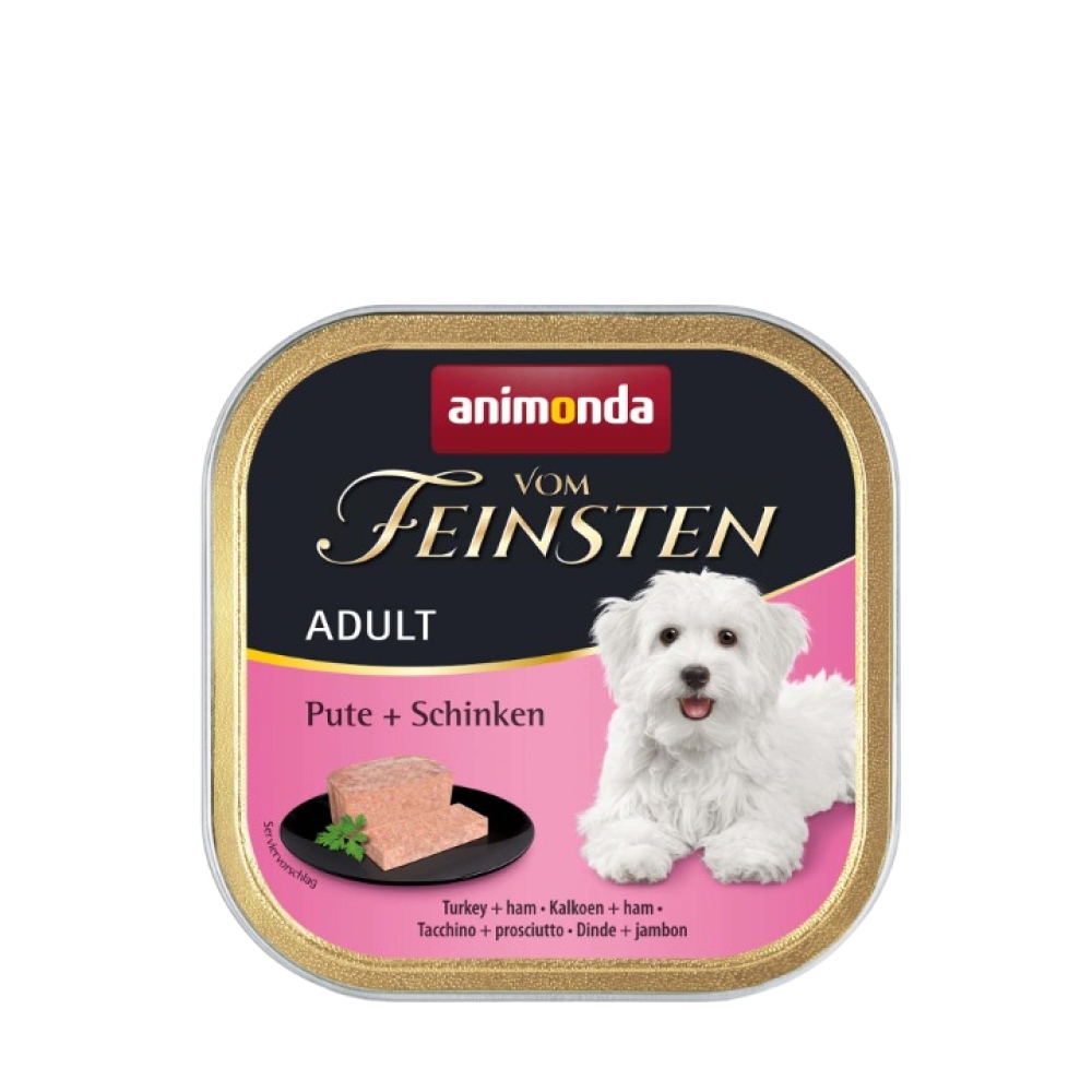 Влажный корм для собак Animonda Vom Feinsten Adult 150 г — индейка и ветчина
