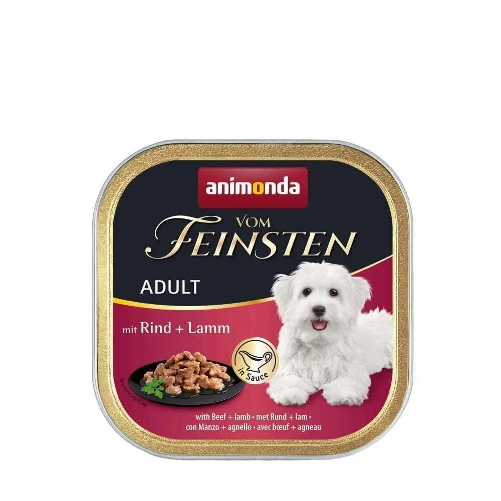 Вологий корм для собак Animonda Vom Feinsten Adult 150 г - яловичина та ягня Вологий корм для собак Animonda Vom Feinsten Adult 150 г - яловичина та ягня