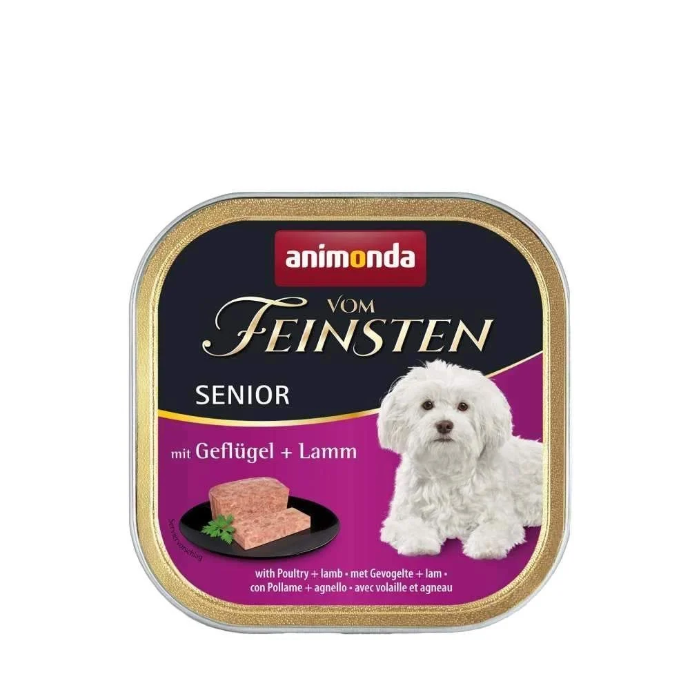 Вологий корм для собак Animonda Vom Feinsten Senior 150 г - птиця та ягня Вологий корм для собак Animonda Vom Feinsten Senior 150 г - птиця та ягня