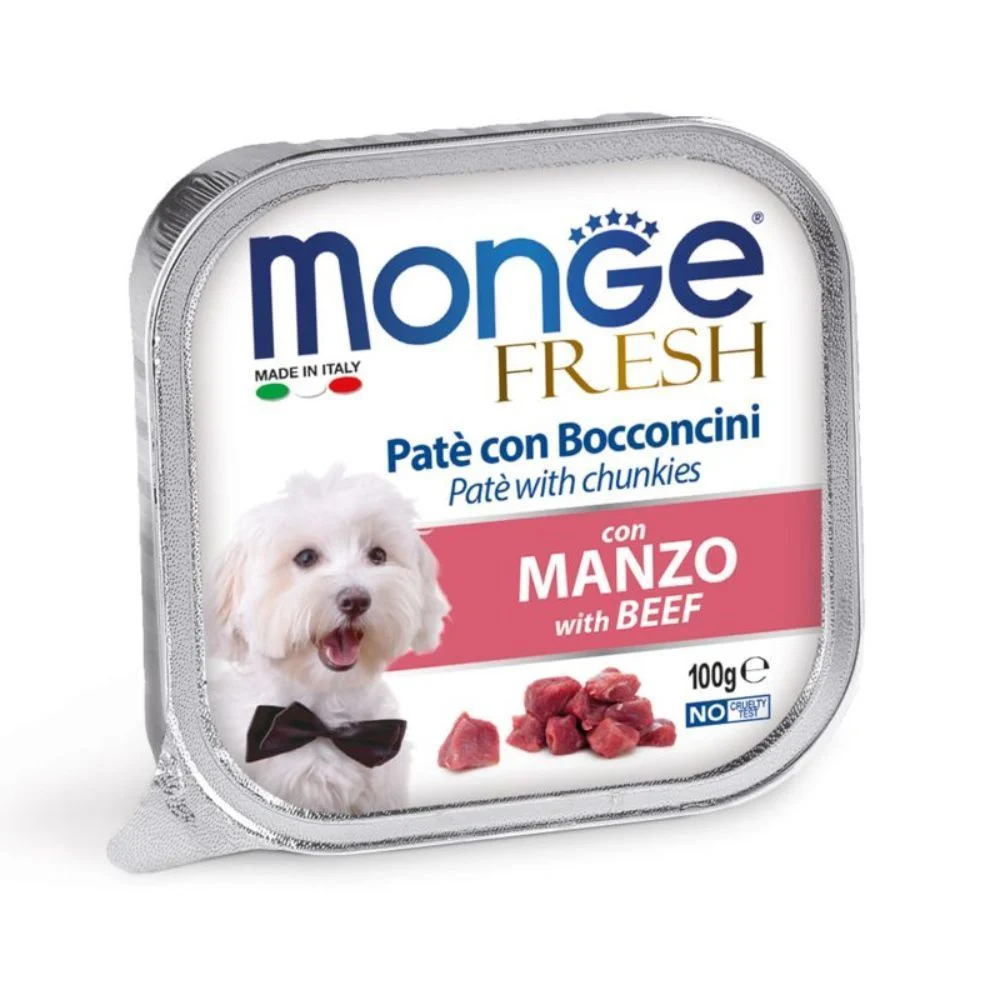 Вологий корм для собак Monge Fresh 100 г - яловичина Вологий корм для собак Monge Fresh 100 г - яловичина