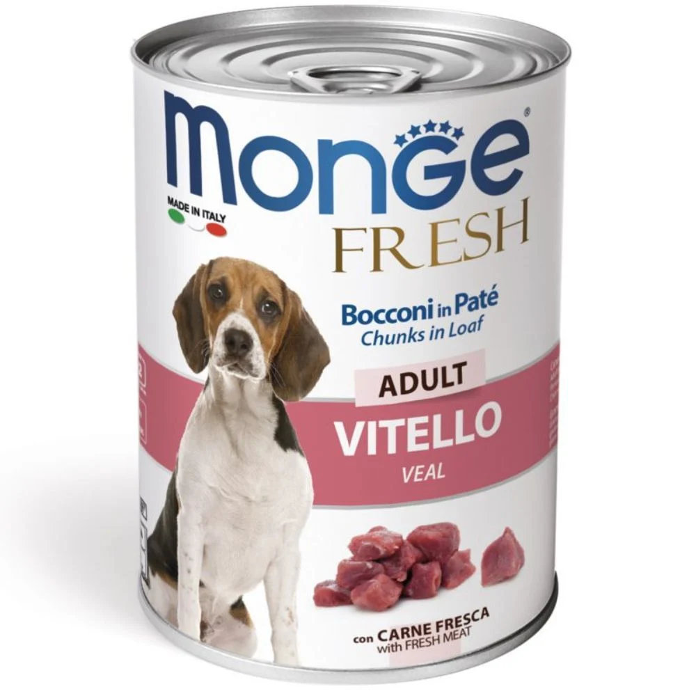 Вологий корм для собак Monge Fresh Adult 400 г - телятина Вологий корм для собак Monge Fresh Adult 400 г - телятина