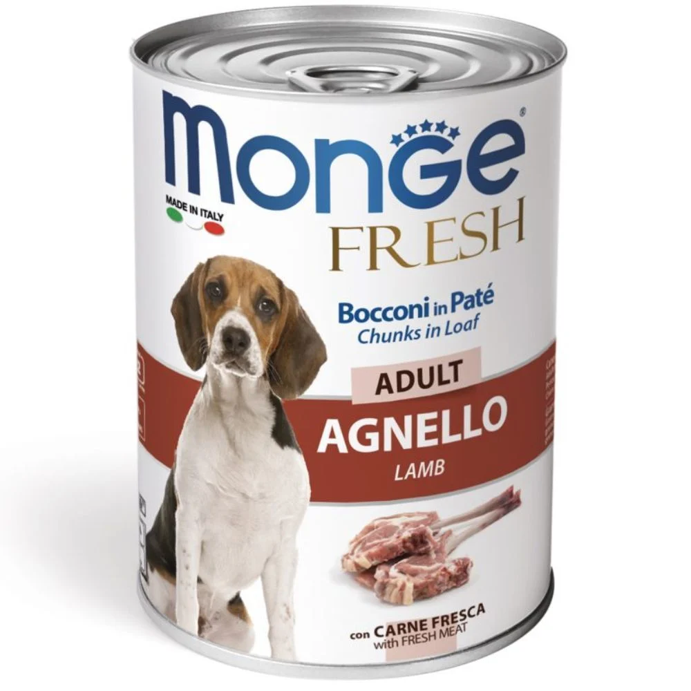 Вологий корм для собак Monge Fresh Adult 400 г - ягня Вологий корм для собак Monge Fresh Adult 400 г - ягня