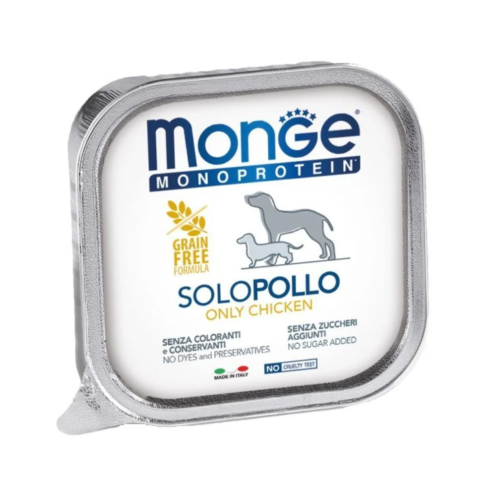 Вологий корм для собак Monge Monoprotein Solo 150 г - курка Вологий корм для собак Monge Monoprotein Solo 150 г - курка