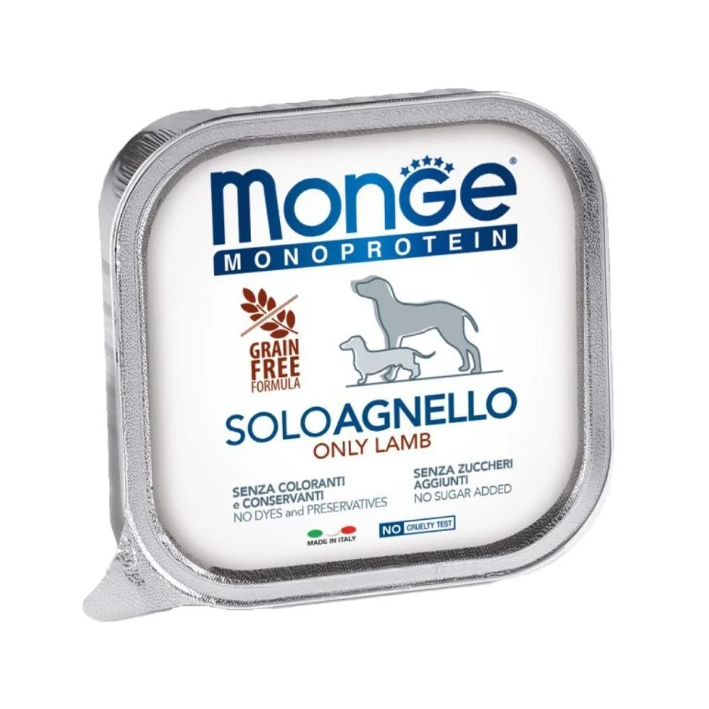 Вологий корм для собак Monge Monoprotein Solo 150 г - ягня Вологий корм для собак Monge Monoprotein Solo 150 г - ягня