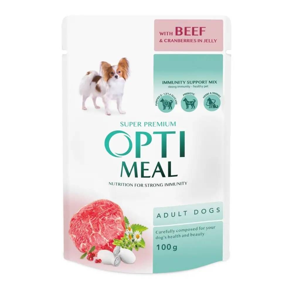 Вологий корм для собак Optimeal Complete Adult Multi Taste 3+1 шт х 100 г - асорті Вологий корм для собак Optimeal Complete Adult Multi Taste 3+1 шт х 100 г - асорті