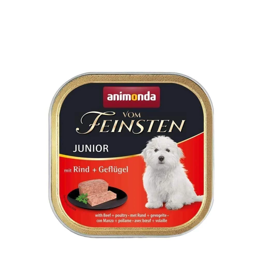 Влажный корм для щенков Animonda Vom Feinsten Junior 150 г — говядина и птица Влажный корм для щенков Animonda Vom Feinsten Junior 150 г — говядина и птица