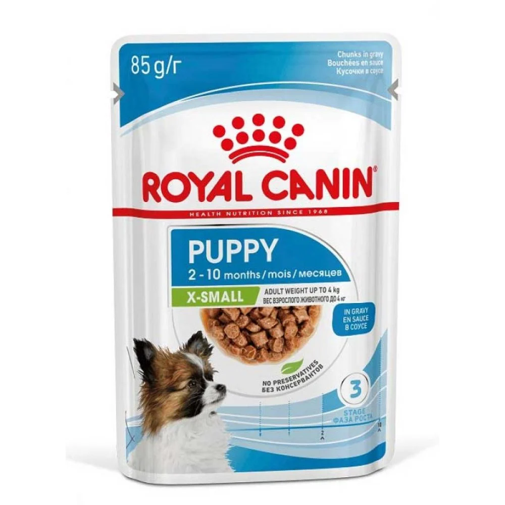 Влажный корм для щенков Royal Canin X-Small Puppy Gravy pouch 9+3 шт. х 85 г
