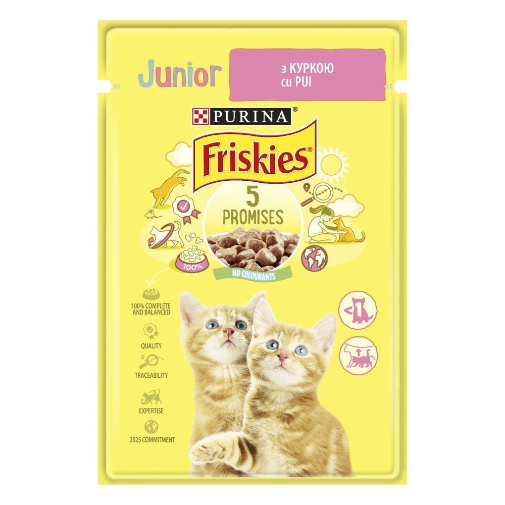 Влажный корм для кошек Friskies 5 Promises Junior 85 г - курица Влажный корм для кошек Friskies 5 Promises Junior 85 г - курица