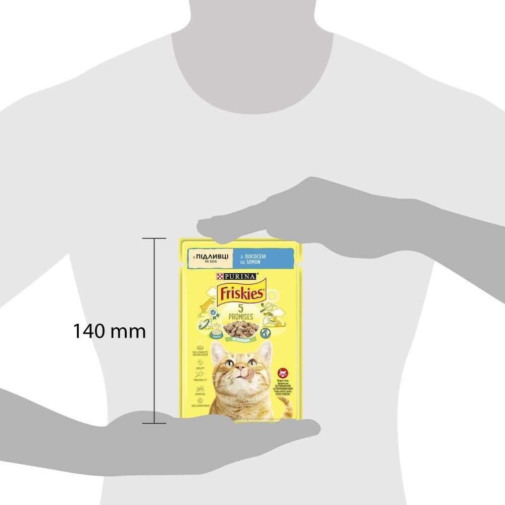 Влажный корм для кошек Friskies 5 Promises 85 г - лосось Влажный корм для кошек Friskies 5 Promises 85 г - лосось