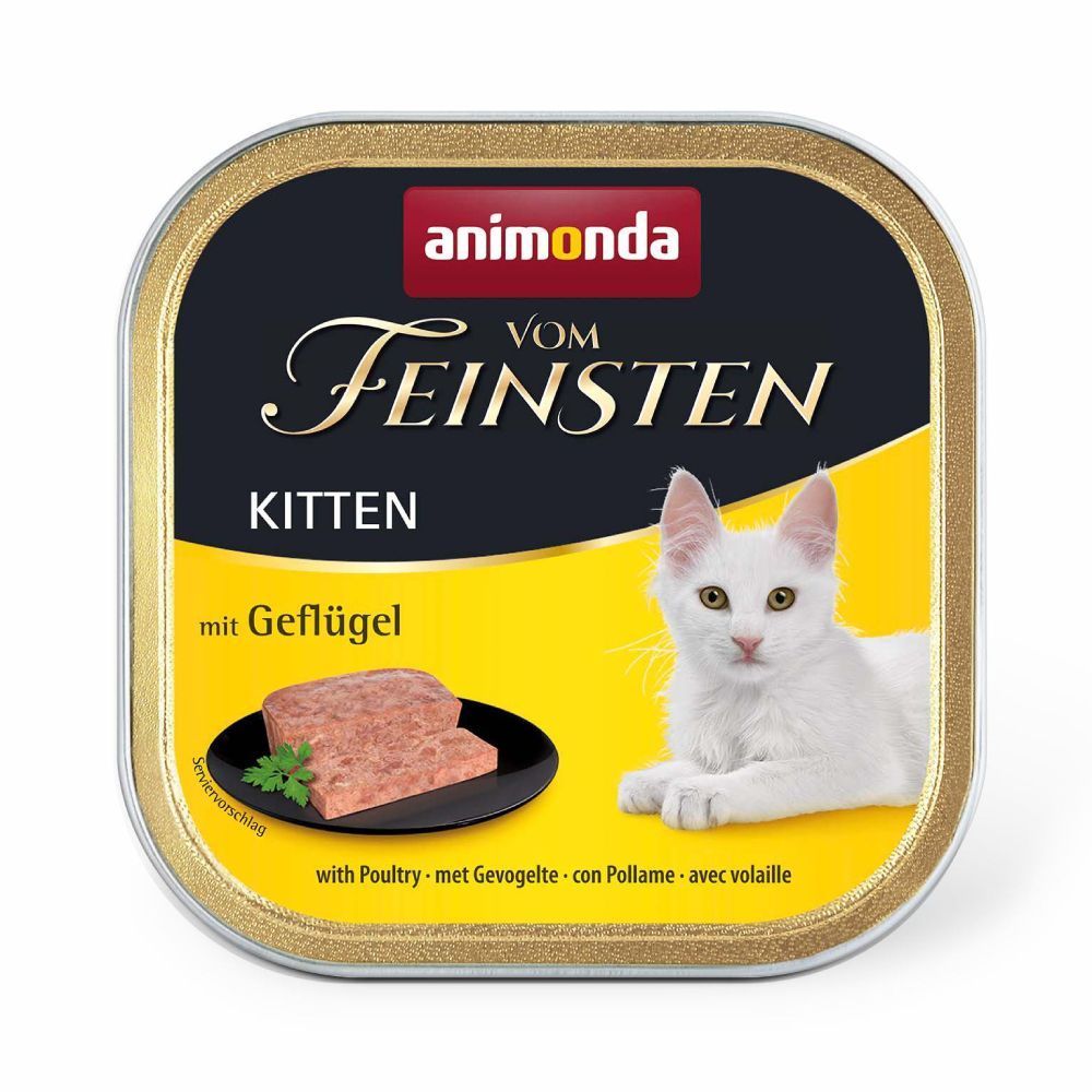 Вологий корм для кошенят Animonda Vom Feinsten Kitten 100 г - домашня птиця Вологий корм для кошенят Animonda Vom Feinsten Kitten 100 г - домашня птиця