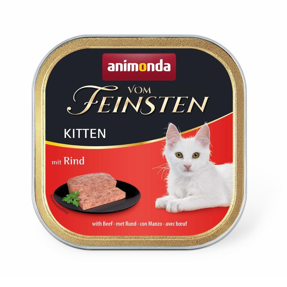 Влажный корм для котят Animonda Vom Feinsten Kitten 100 г - говядина Влажный корм для котят Animonda Vom Feinsten Kitten 100 г - говядина