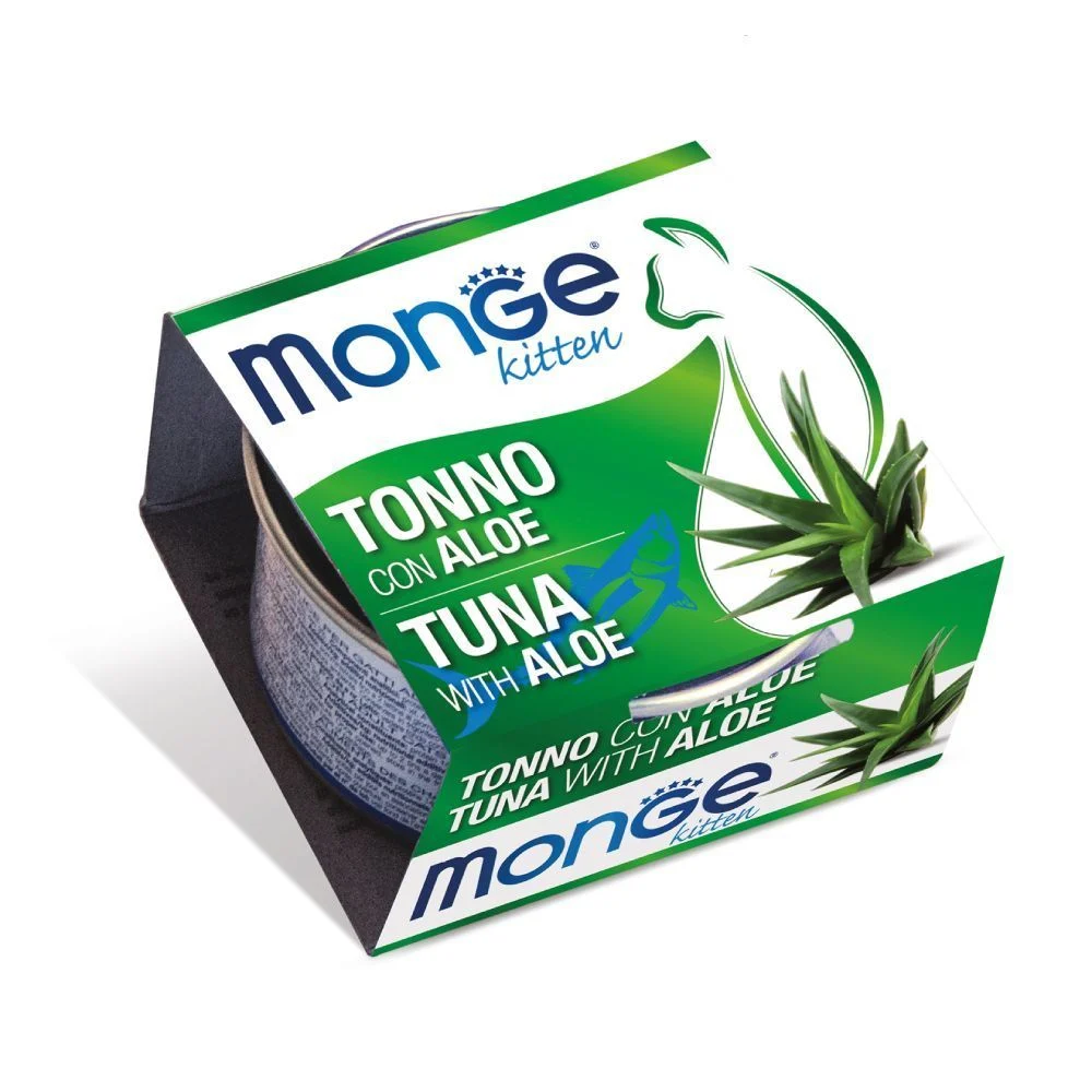 Вологий корм для кошенят Monge Kitten 80 г - тунець та алоє Вологий корм для кошенят Monge Kitten 80 г - тунець та алоє