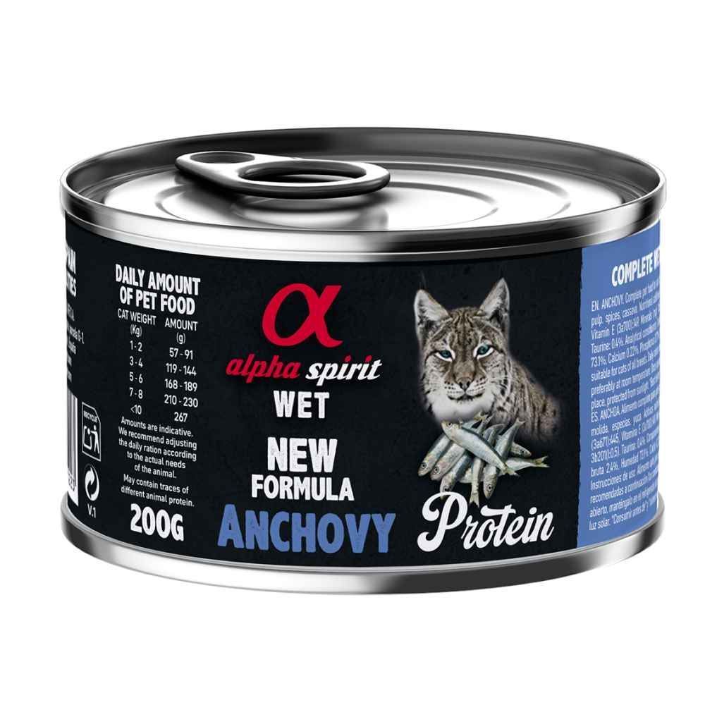 Вологий корм для котів Alpha Spirit Protein Adult 200 г - анчоуси Вологий корм для котів Alpha Spirit Protein Adult 200 г - анчоуси