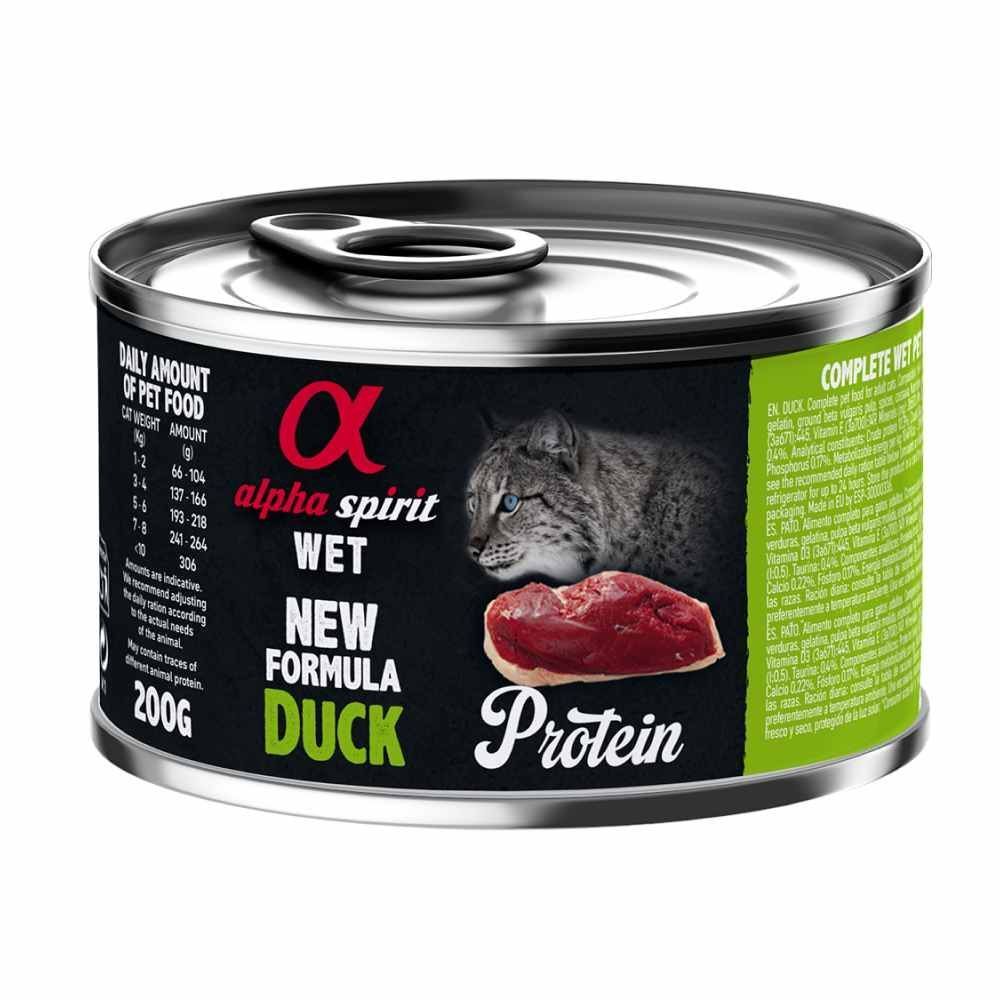 Вологий корм для котів Alpha Spirit Protein Adult 200 г - качка Вологий корм для котів Alpha Spirit Protein Adult 200 г - качка