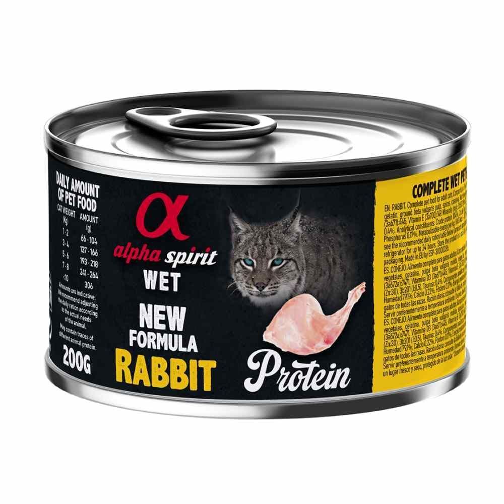 Вологий корм для котів Alpha Spirit Protein Adult 200 г - кролик Вологий корм для котів Alpha Spirit Protein Adult 200 г - кролик