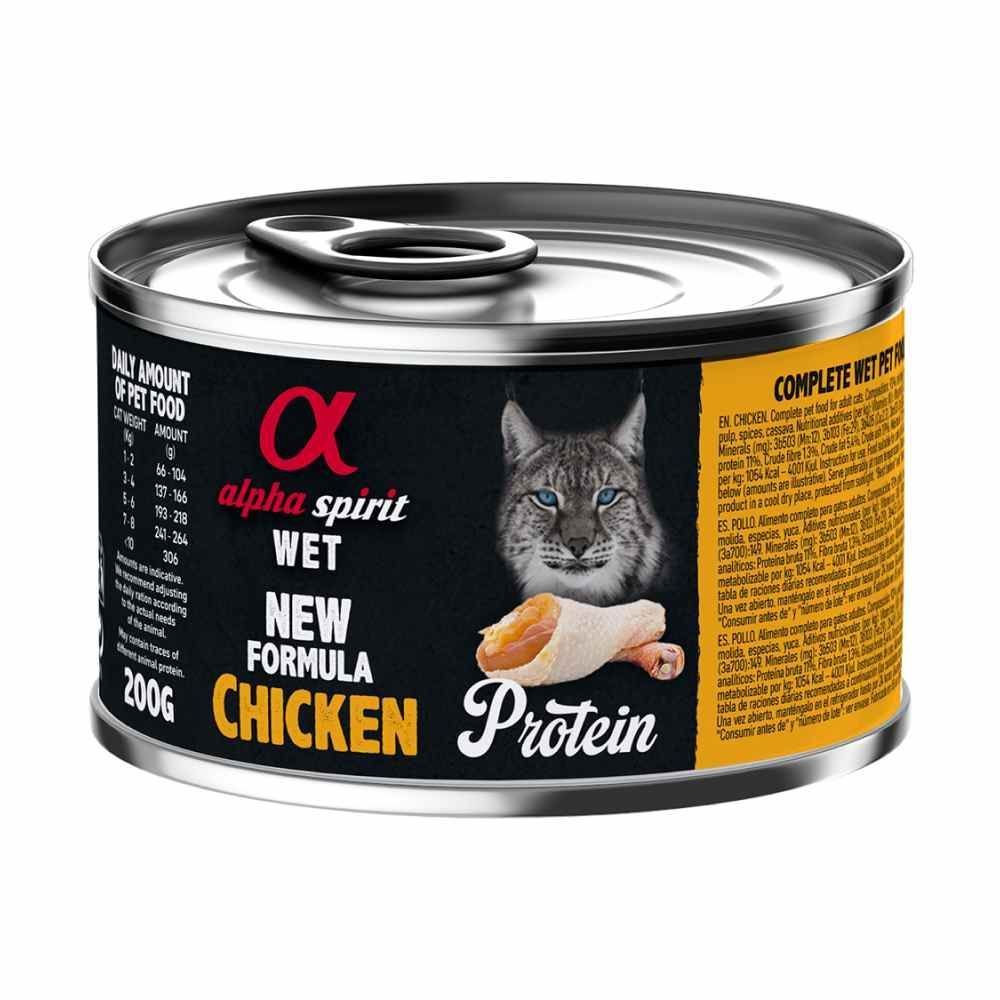 Вологий корм для котів Alpha Spirit Protein Adult 200 г - курка Вологий корм для котів Alpha Spirit Protein Adult 200 г - курка