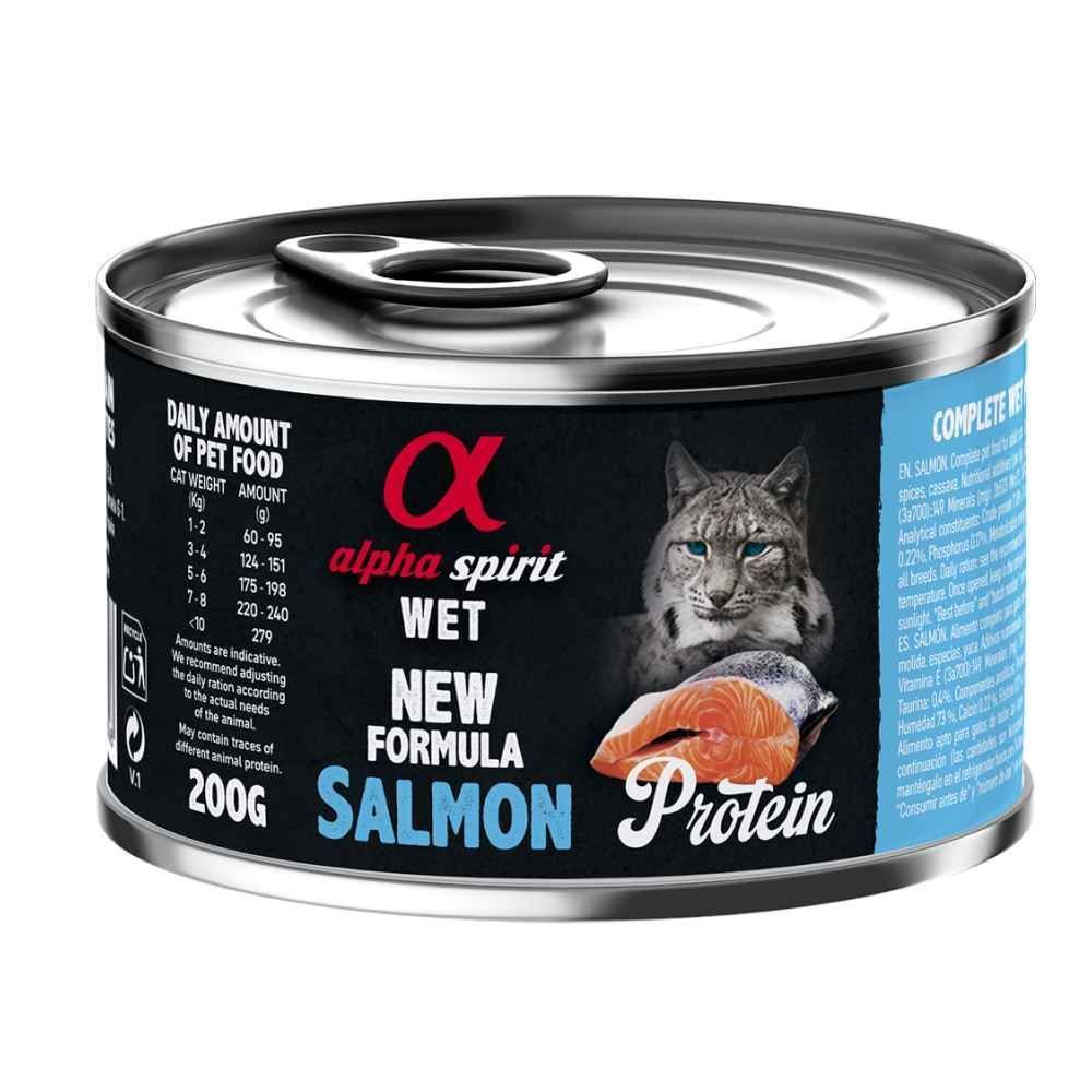 Вологий корм для котів Alpha Spirit Protein Adult 200 г - лосось Вологий корм для котів Alpha Spirit Protein Adult 200 г - лосось