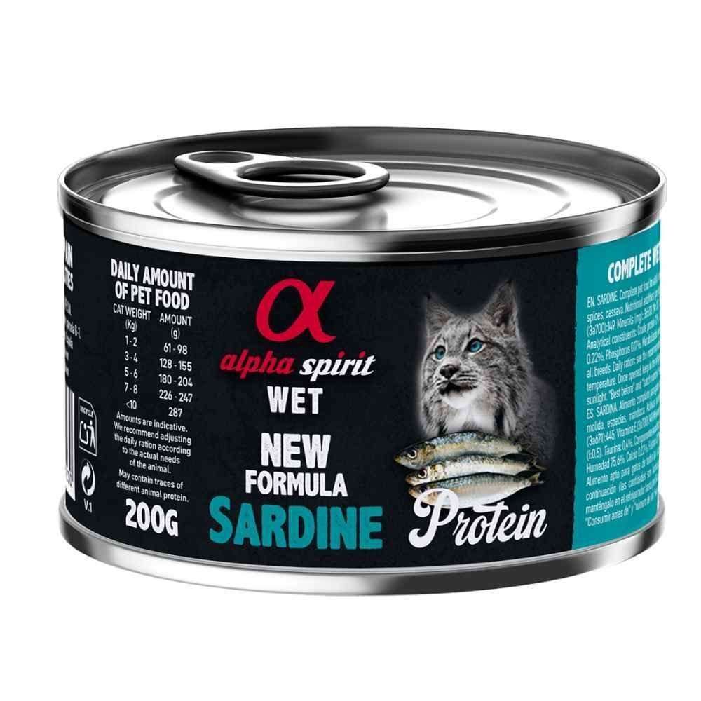 Вологий корм для котів Alpha Spirit Protein Adult 200 г - сардина Вологий корм для котів Alpha Spirit Protein Adult 200 г - сардина