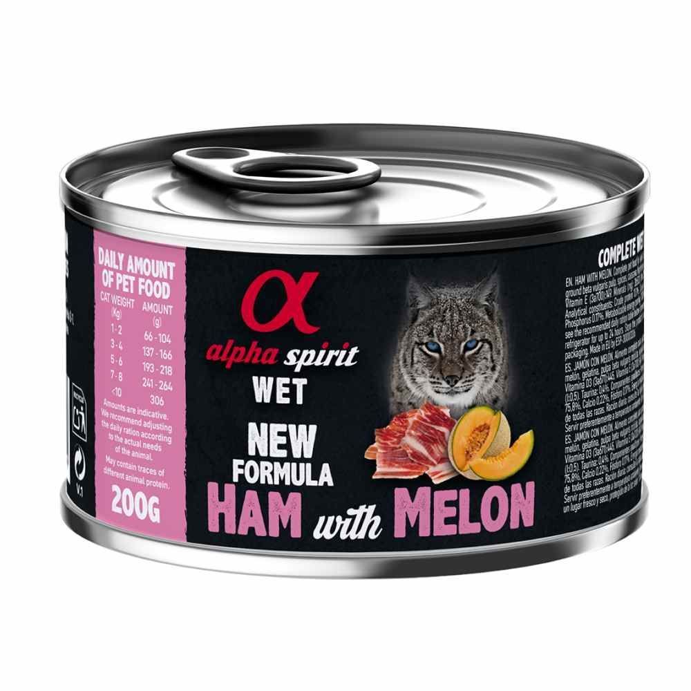 Вологий корм для котів Alpha Spirit Adult 200 г - свинина та диня Вологий корм для котів Alpha Spirit Adult 200 г - свинина та диня