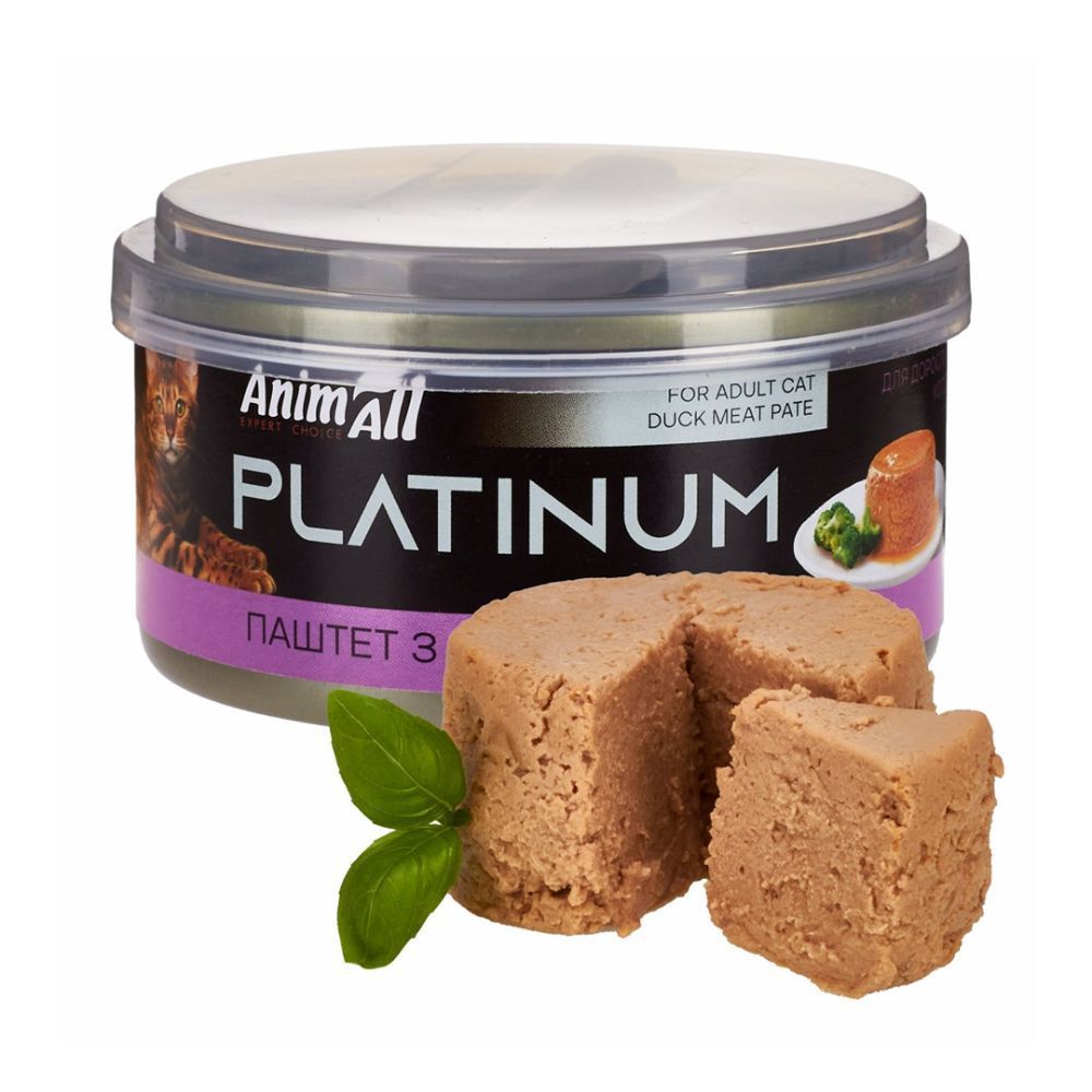 Вологий корм для котів AnimAll Platinum Adult 70 г - качка Вологий корм для котів AnimAll Platinum Adult 70 г - качка