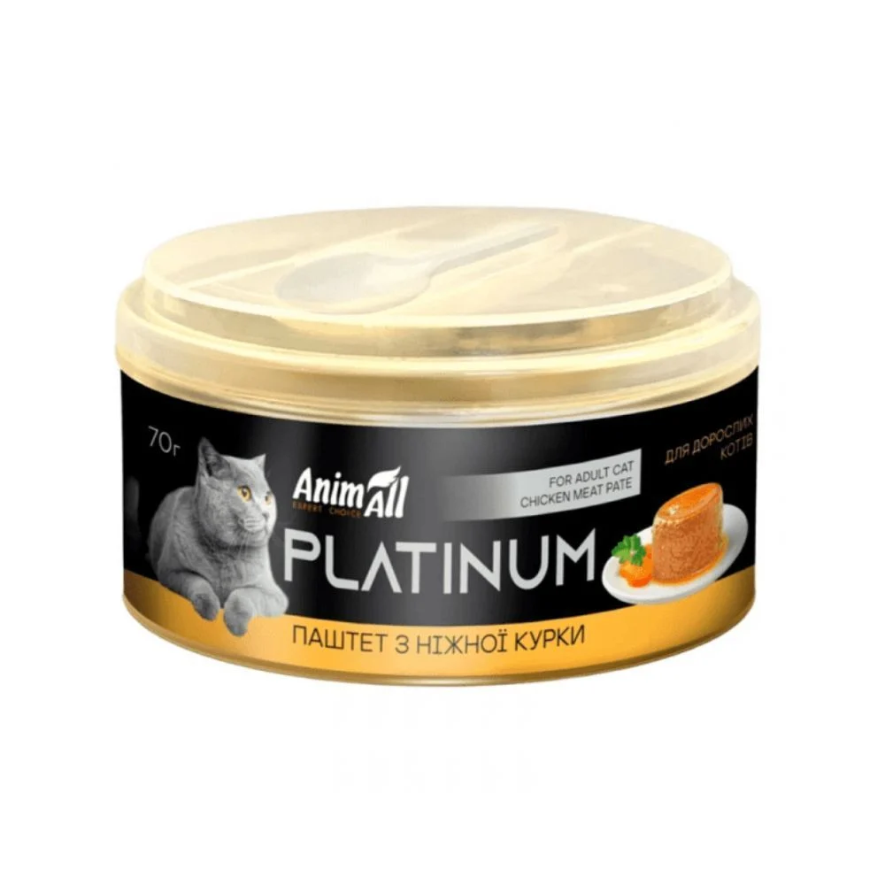 Влажный корм для кошек AnimAll Platinum Adult 70 г — курица Влажный корм для кошек AnimAll Platinum Adult 70 г — курица
