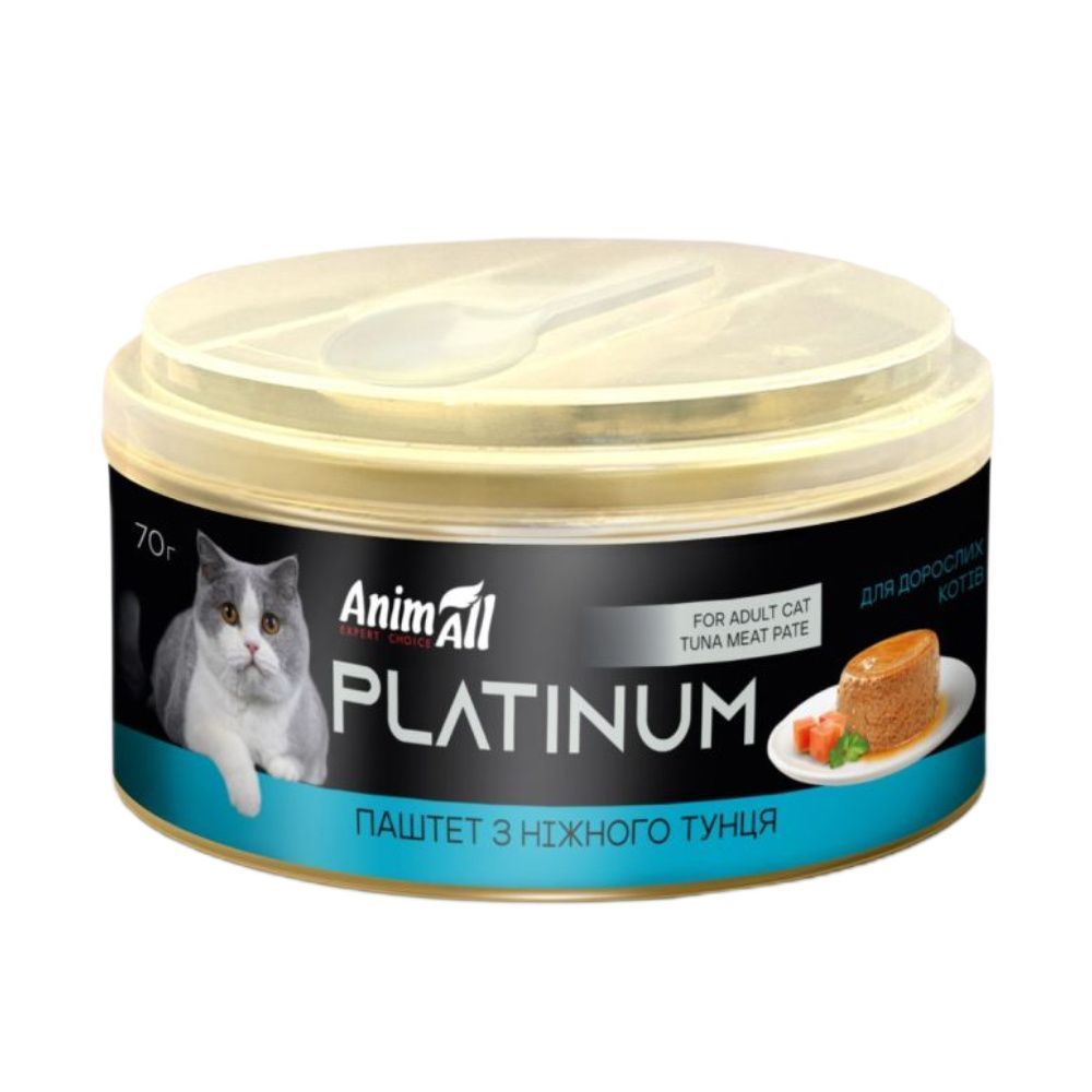Вологий корм для котів AnimAll Platinum Adult 70 г - тунець Вологий корм для котів AnimAll Platinum Adult 70 г - тунець