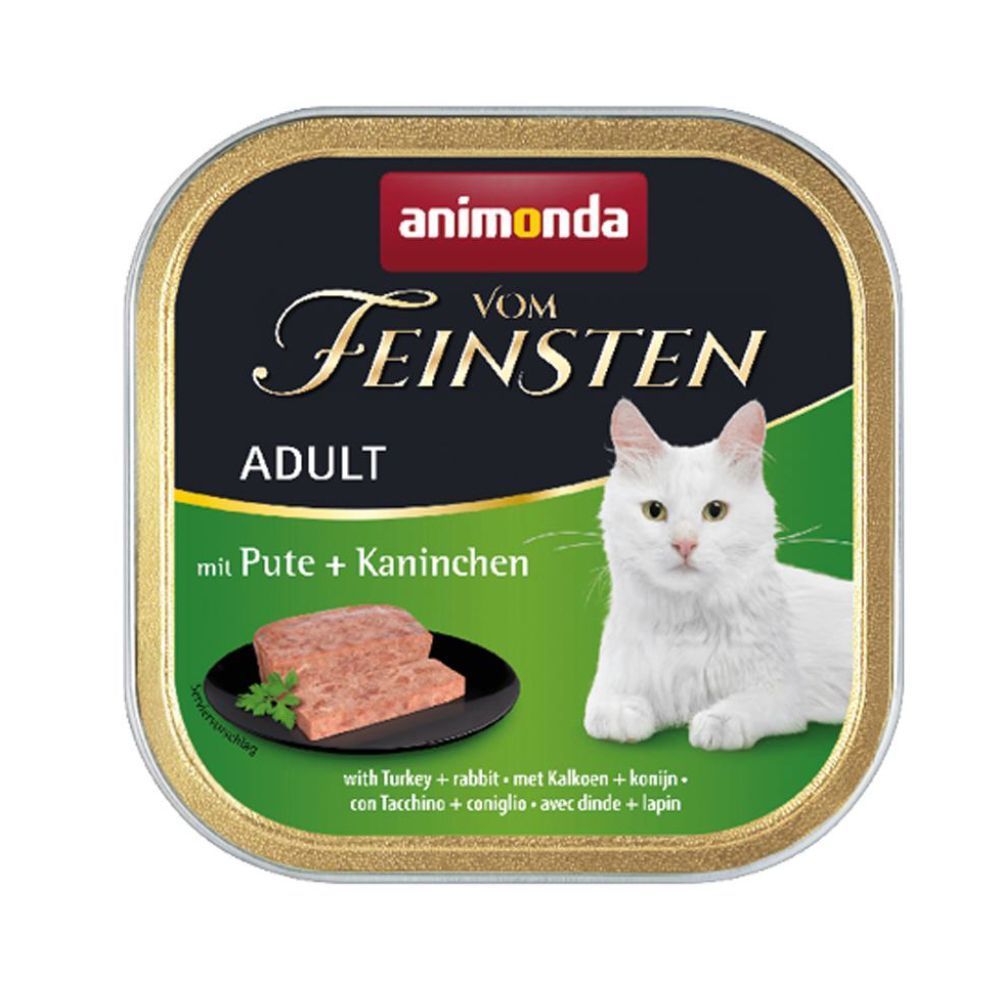 Влажный корм для кошек Animonda Vom Feinsten Adult 100 г - индейка и кролик Влажный корм для кошек Animonda Vom Feinsten Adult 100 г - индейка и кролик