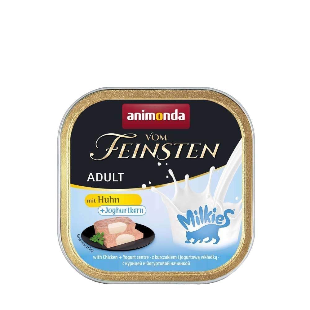 Вологий корм для котів Animonda Vom Feinsten Adult 100 г - курка та йогурт Вологий корм для котів Animonda Vom Feinsten Adult 100 г - курка та йогурт
