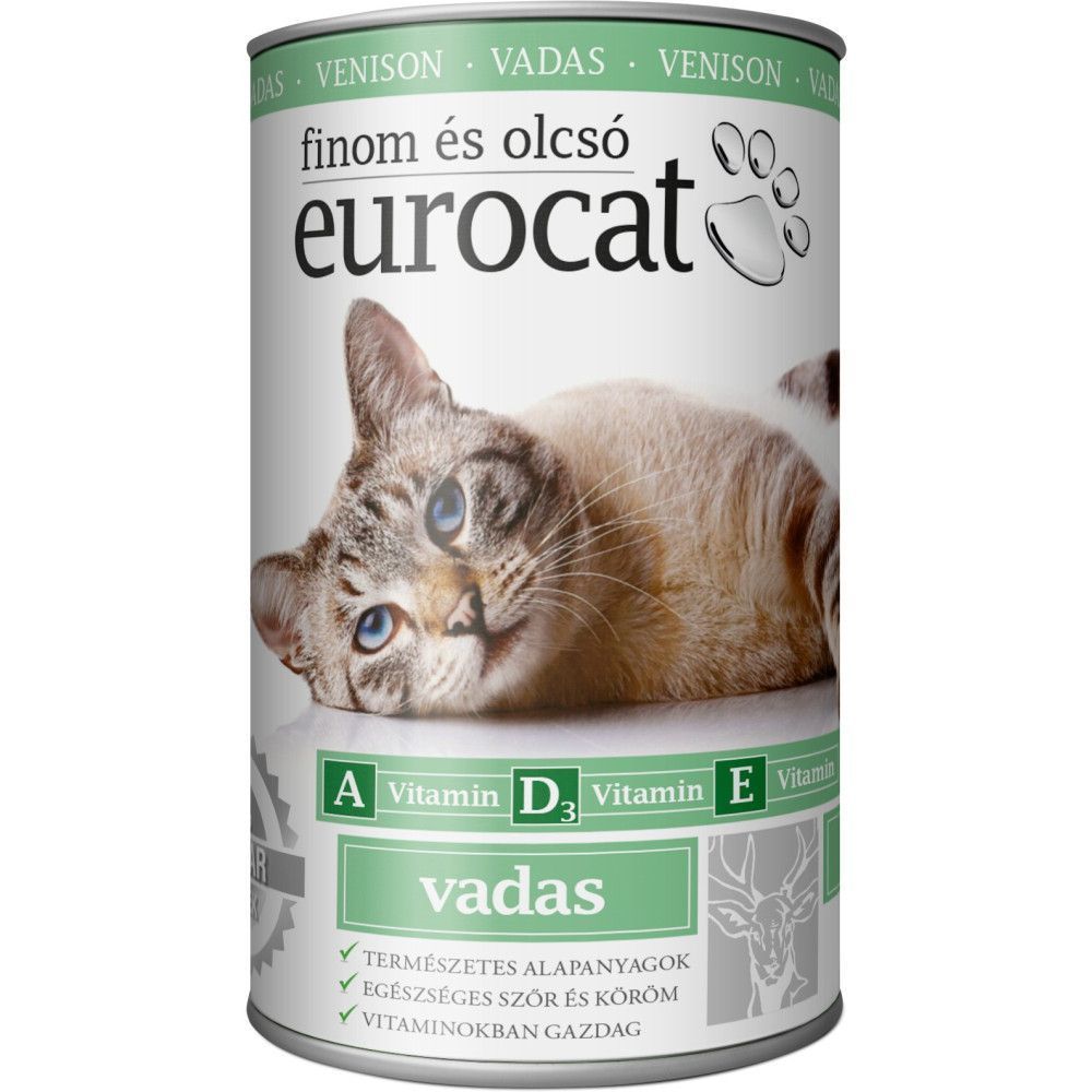 Влажный корм для кошек EuroCat Vadas Adult 415 г - оленина