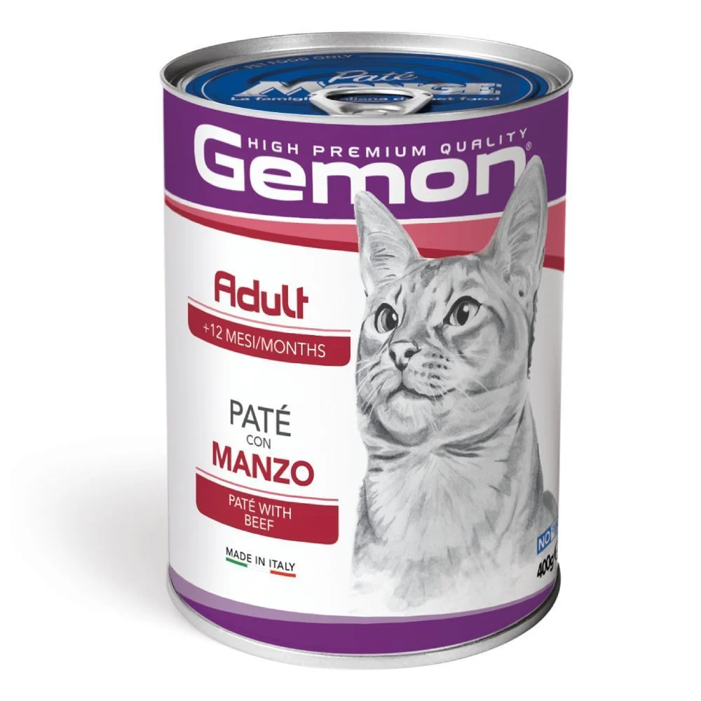 Влажный корм для кошек Gemon Adult 400 г — говядина