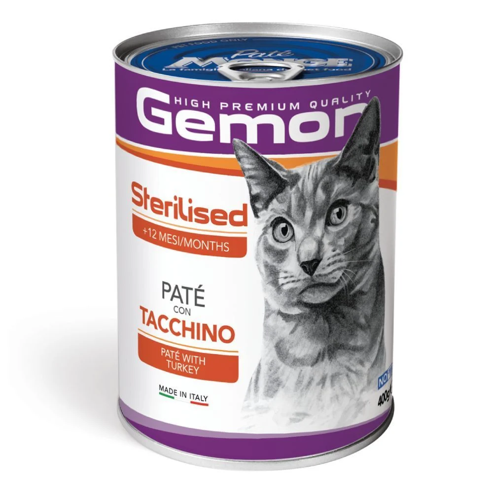 Вологий корм для котів Gemon Sterilised 400 г - індичка Вологий корм для котів Gemon Sterilised 400 г - індичка
