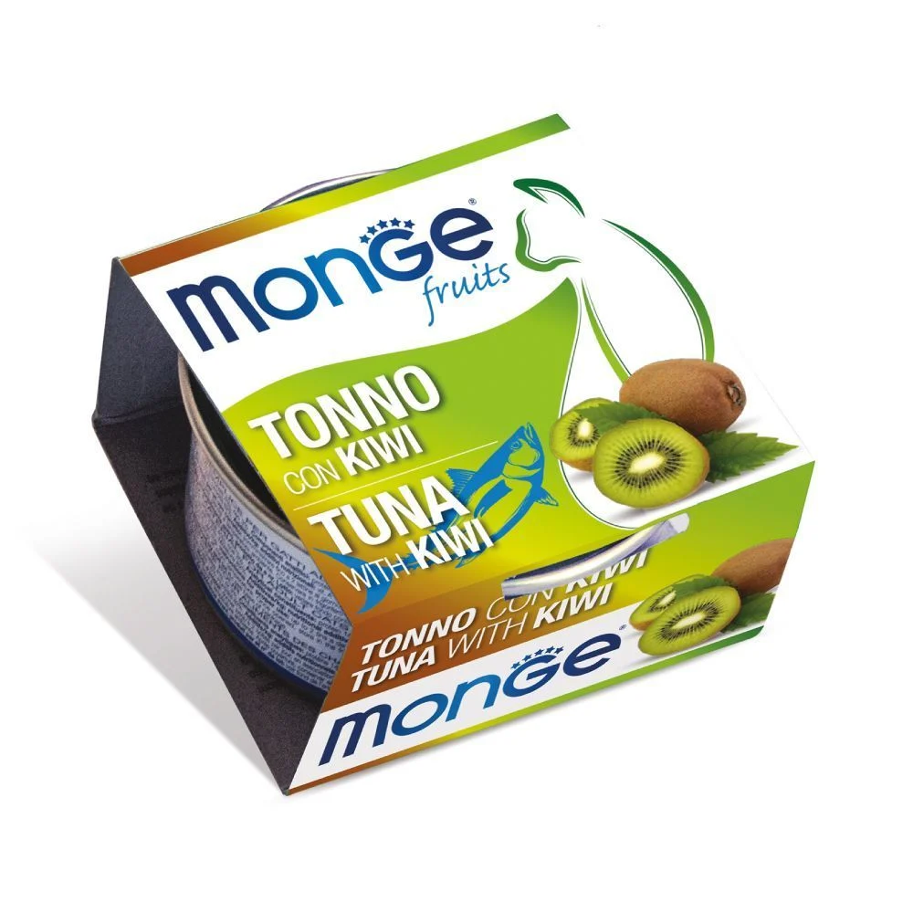 Вологий корм для котів Monge Fruits Adult 80 г - тунець та ківі Вологий корм для котів Monge Fruits Adult 80 г - тунець та ківі