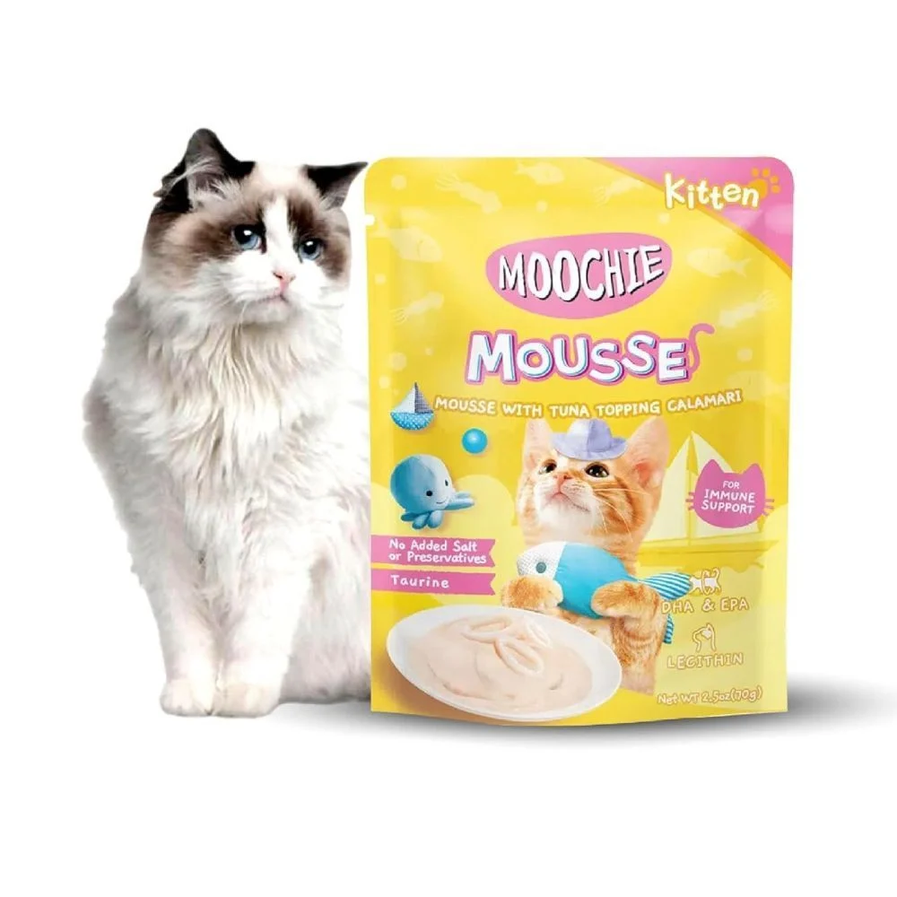 Влажный корм для котят Moochie Mousse Kitten 70 г - тунец и кальмар Влажный корм для котят Moochie Mousse Kitten 70 г - тунец и кальмар