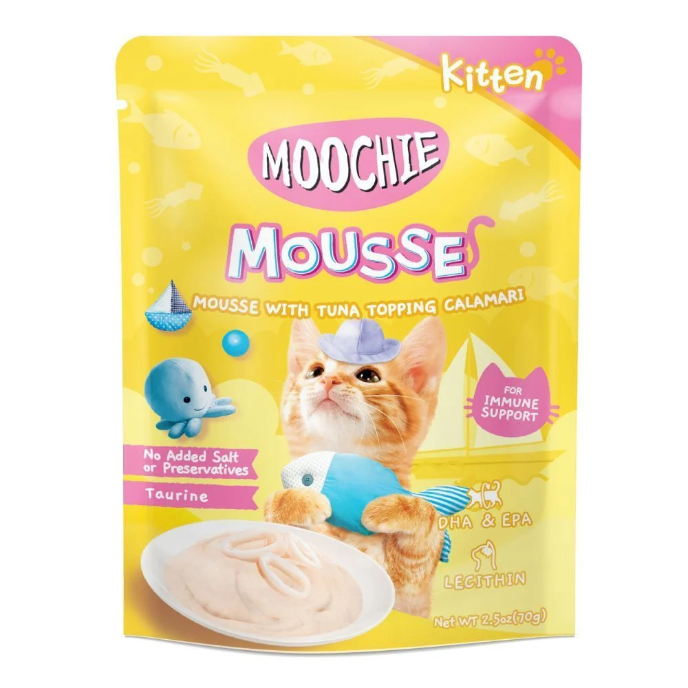 Влажный корм для котят Moochie Mousse Kitten 70 г - тунец и кальмар Влажный корм для котят Moochie Mousse Kitten 70 г - тунец и кальмар