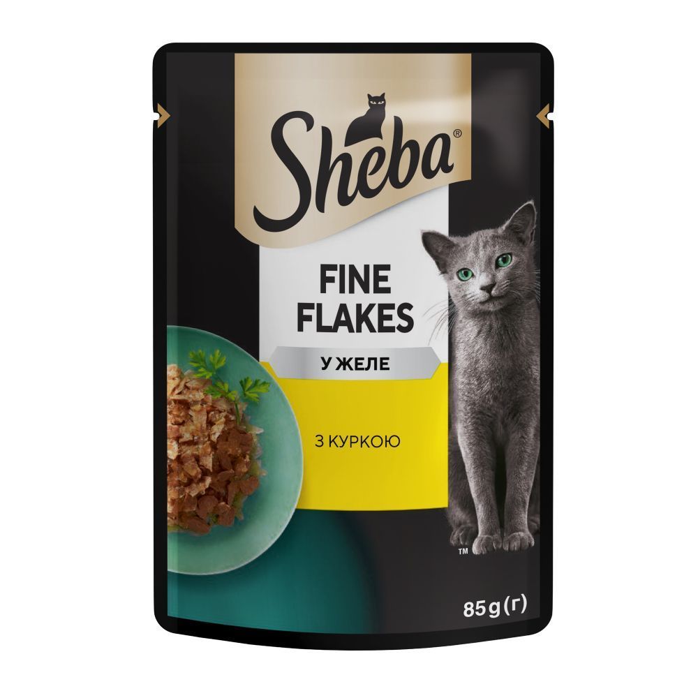 Вологий корм для котів Sheba Fine Flakes 85 г - курка Вологий корм для котів Sheba Fine Flakes 85 г - курка
