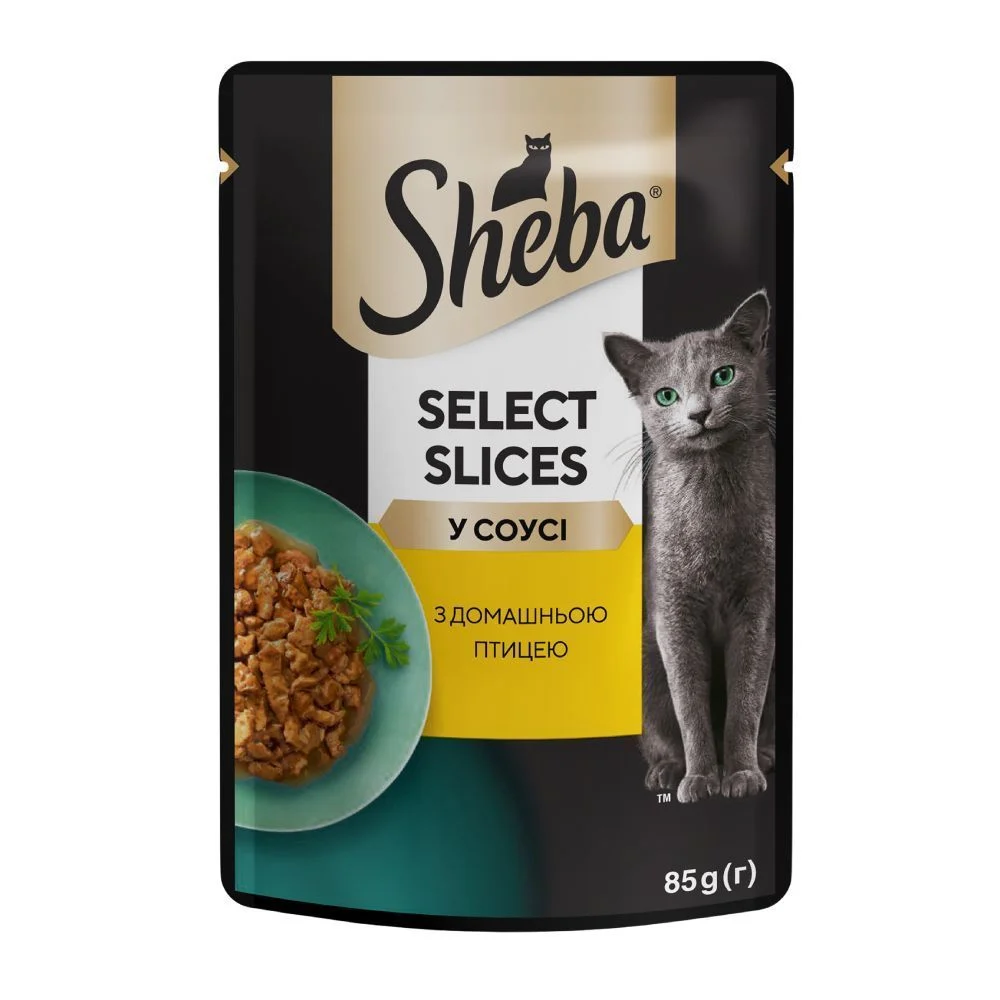 Вологий корм для котів Sheba Select Slices 85 г - домашня птиця Вологий корм для котів Sheba Select Slices 85 г - домашня птиця