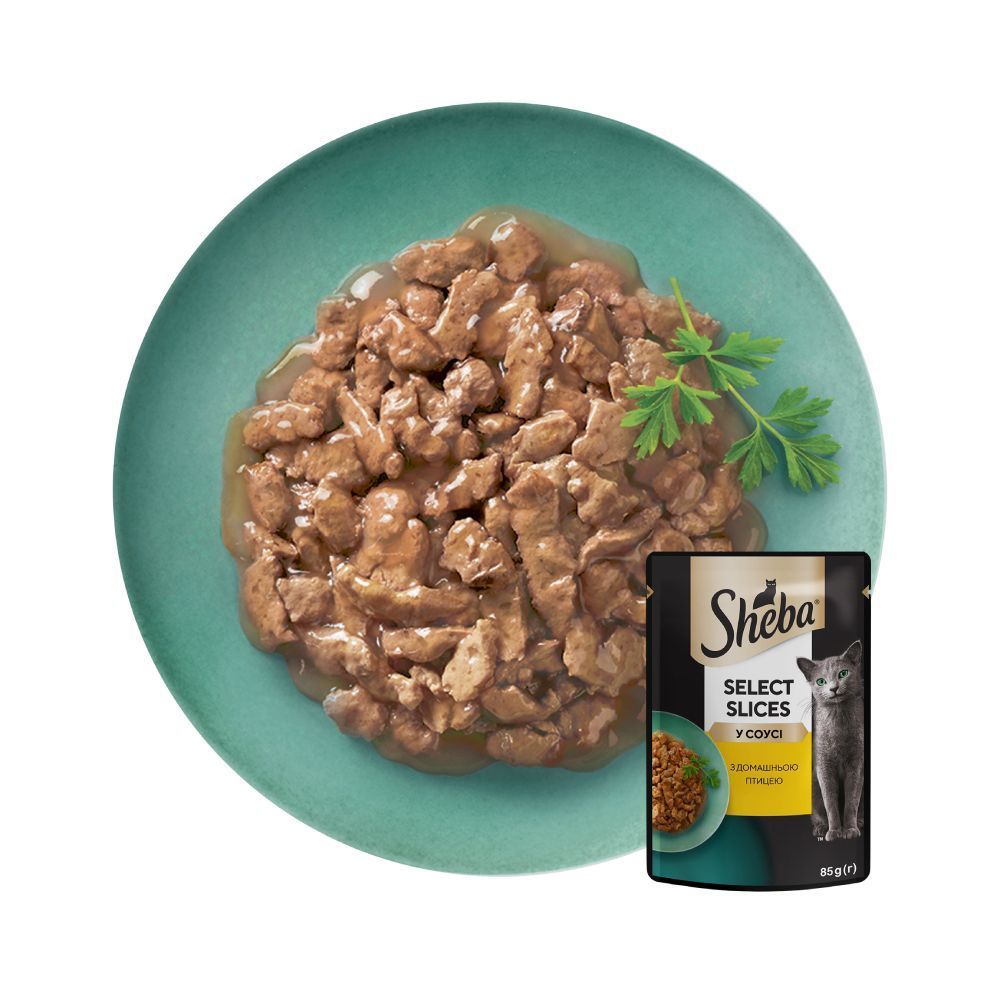 Вологий корм для котів Sheba Select Slices 85 г - домашня птиця Вологий корм для котів Sheba Select Slices 85 г - домашня птиця