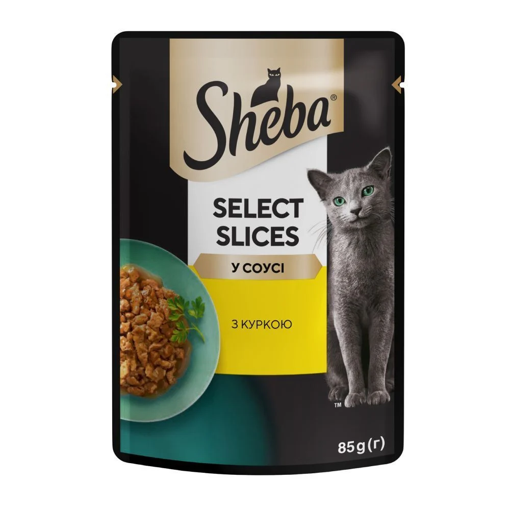 Вологий корм для котів Sheba Select Slices 85 г - курка Вологий корм для котів Sheba Select Slices 85 г - курка