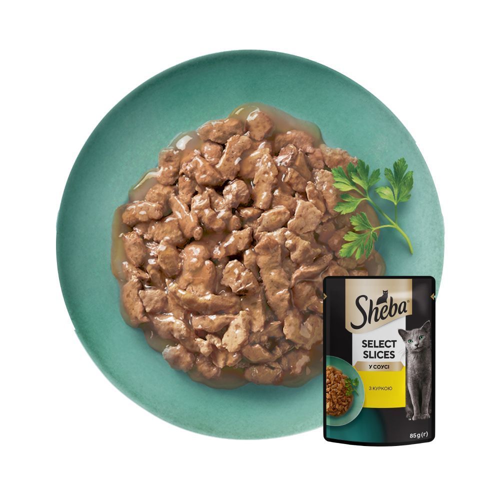 Вологий корм для котів Sheba Select Slices 85 г - курка Вологий корм для котів Sheba Select Slices 85 г - курка