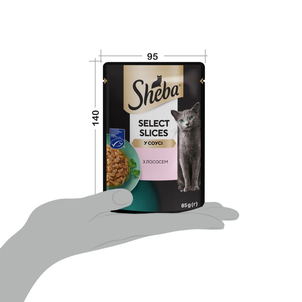 Вологий корм для котів Sheba Select Slices 85 г - лосось Вологий корм для котів Sheba Select Slices 85 г - лосось
